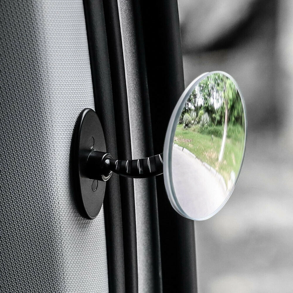 

1 Set 5cm Universal Car 360 Blind Spot Side Mirror Stick on Glass Adjustable Safety Lens Security Protection Car Accessories