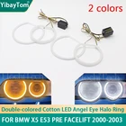 Высококачественный яркий SMD хлопковый светодиодный светильник Switchback Angel Eye Halo Ring DRL комплект для BMW X5 E53 Pre facelift 2000-03 аксессуары