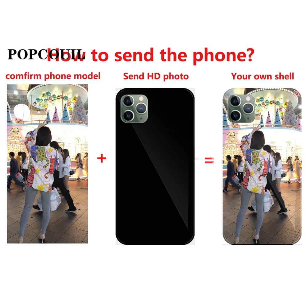 

POPCOUIL Luxury DIY Custom Case For Samsung Galaxy M10 A12 22 30 40 50 60 70 A20E A6 A8 A9 S A20 Core Note 10 10Plus Photo Cover