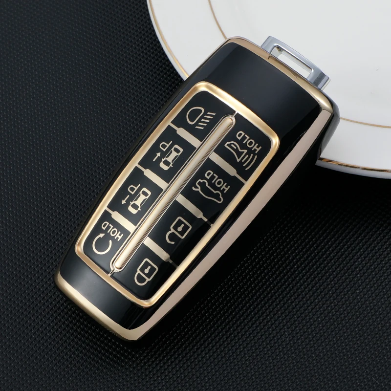 8 кнопок ТПУ автомобильный Корпус брелок держатель кольцо защита брелок для Hyundai Genesis GV70 GV80 GV90 2020 2021