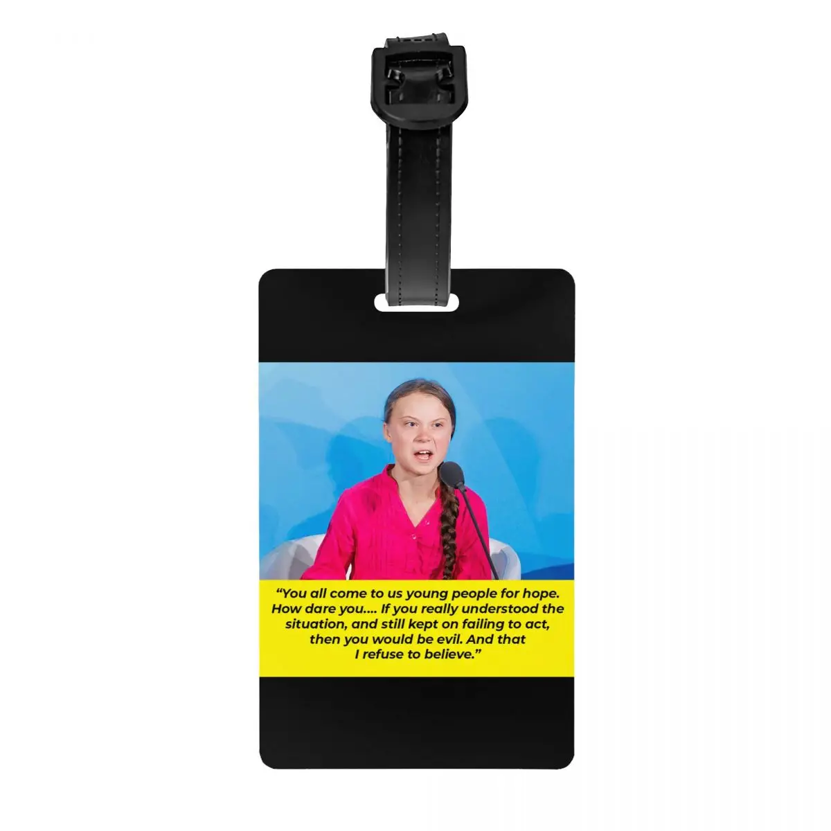 

Чемоданы Greta Thunberg с цитатами, бирки для чемоданов для путешествий, личная Обложка, идентификационная этикетка
