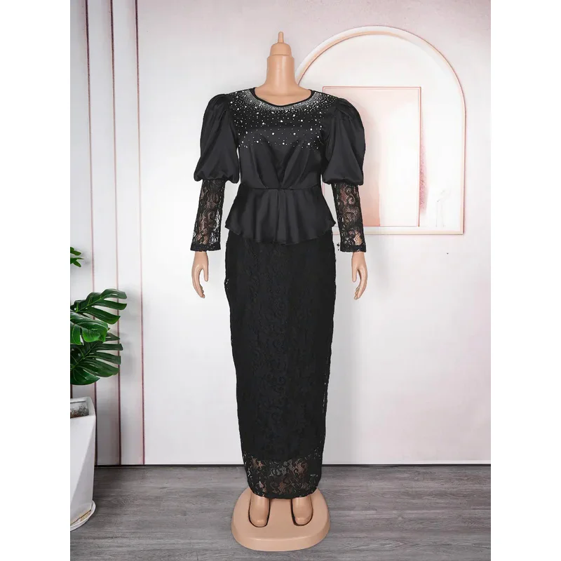 Женское платье в африканском стиле новинка 2024 модные кружевные свадебные платья