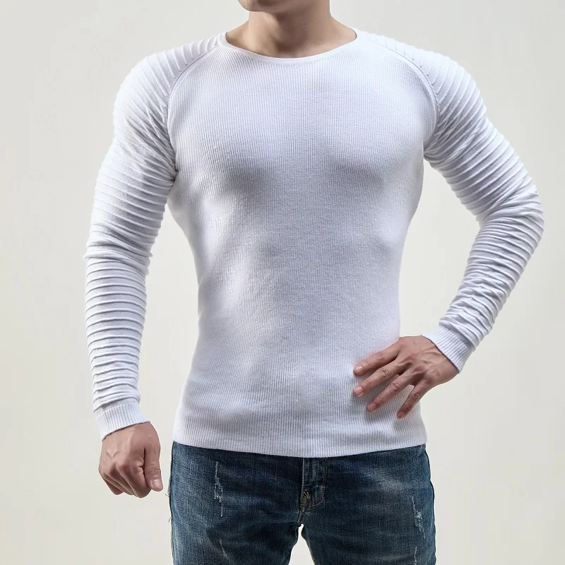 

KUANGNAN Solid Vintage Sweater Male Clothes Sweaters for Men Clothing Men's Pullover Knit Korean 2023 Autumn New Round Collar