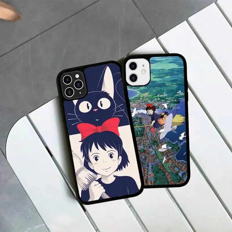 

Cartoon K-Kiki'S D-Delivery Service Phone Case Silicone PC+TPU Case for iPhone 11 12 13 Pro Max 8 7 6 Plus X SE XR Hard Fundas