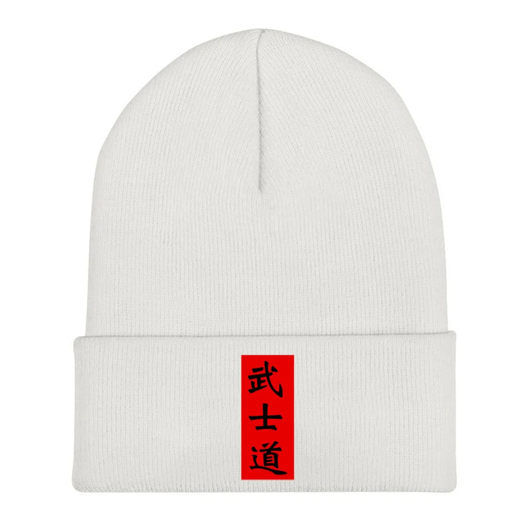 

Вязаная облегающая шапка Kanji Bushido Bushi Buke Samurai Warrior, Мягкие Шапки, зимние теплые шапки