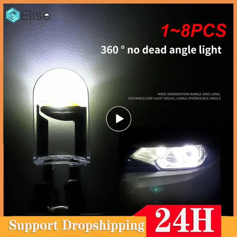 

Автомобильная лампа Canbus COB 6000k для чтения, 1-8 шт, W5W, цвет белый/синий