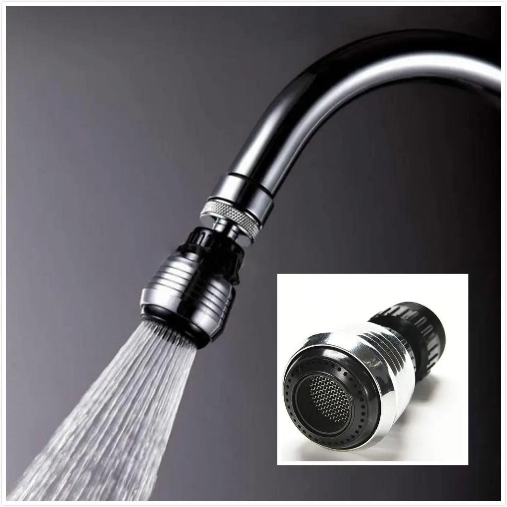 

360 Rotatable Aerators Water Bubbler Water Saving Tap Faucet Diffuser Swivel Faucet Nozzle Filter Adapter for Kitchen Bathroom