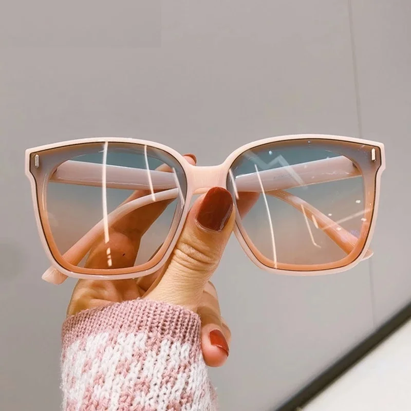 

2022 New Square Oversized Sunglasses Women Luxury Brands Sunglass Men Vintage Black Sun Glasses Shades Colored Goggle UV