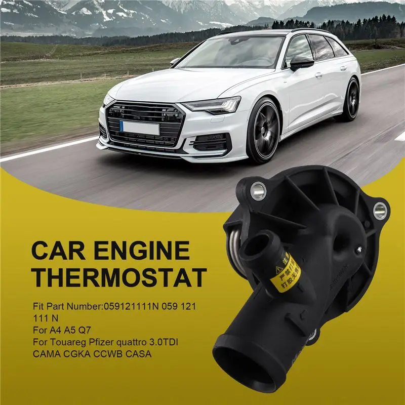 Фото Термостат двигателя автомобиля 059121111N для A4 A5 Q7 VW Touareg Quattro 3.0TDI CAMA CGKA CCWB CASA E591040210 №4