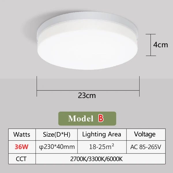 

Современный светодиодный потолочный светильник MARPOU, круглая квадратная потолочная лампа 48 Вт, 36 Вт, 24 Вт, 18 Вт, 110 В, 220 В, светодиодные светильники для комнатного освещения спальни
