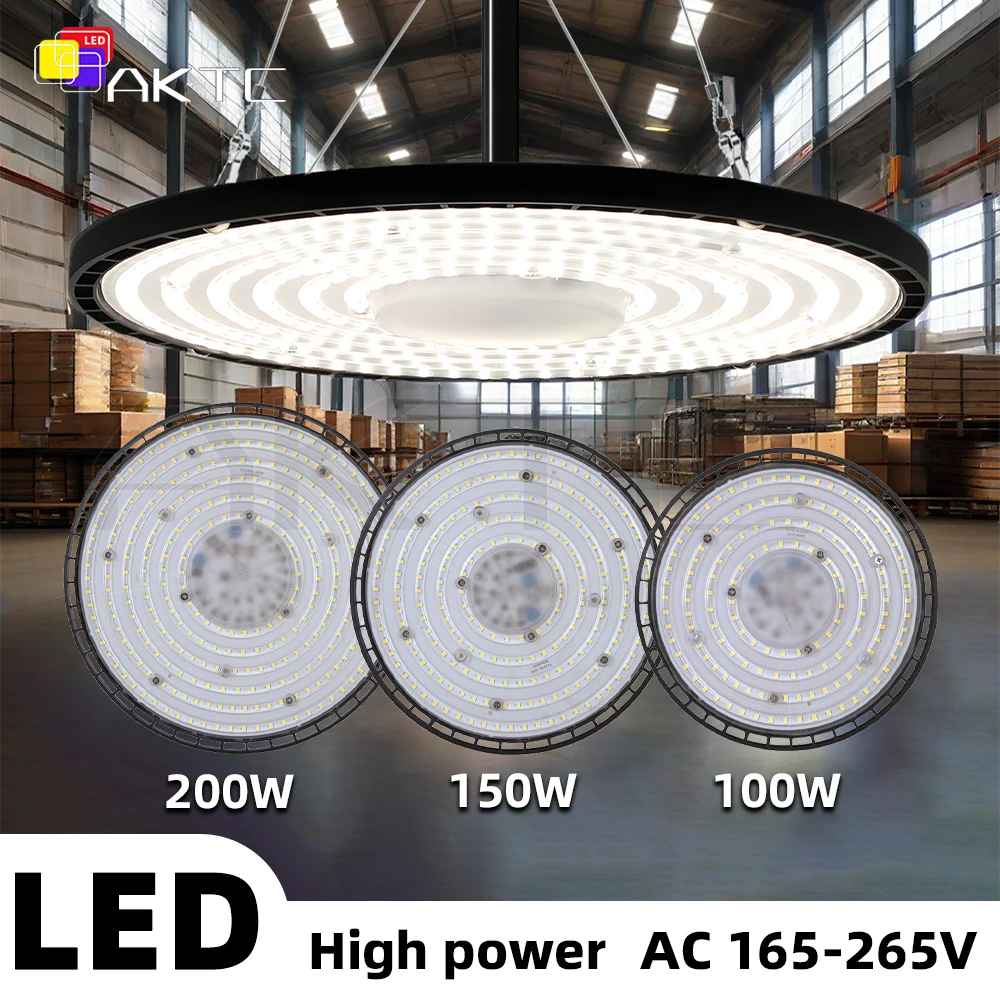 

Светодиод высокой мощности для промышленных шахт/склада/потолочный светильник 4000K нейтральный 6500K белый 100 Вт 150 Вт 200 Вт AC165-265 В 220 В вилка европейского/австралии НЛО