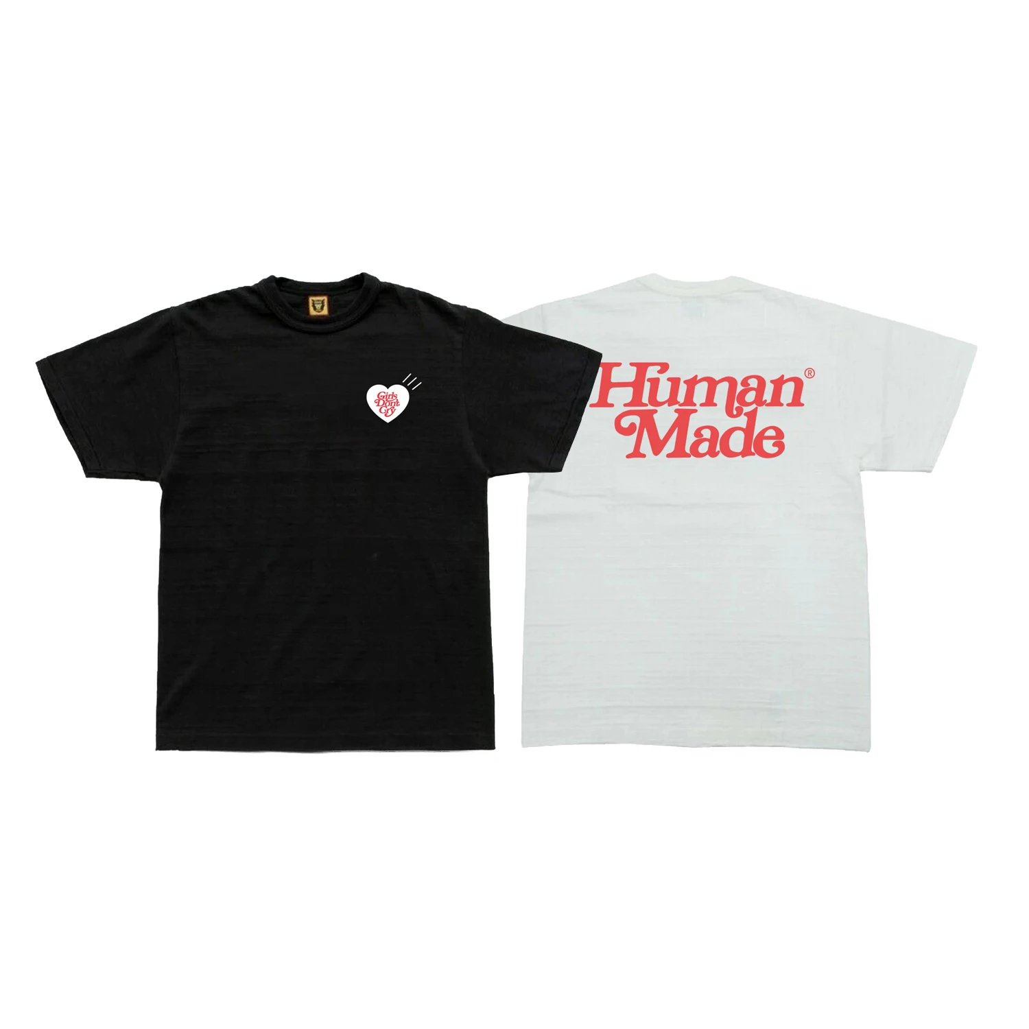 

Human Made X Girls Don't Cry Love Letter Print Male and Female Couple Cotton Short-sleeved T-shirt