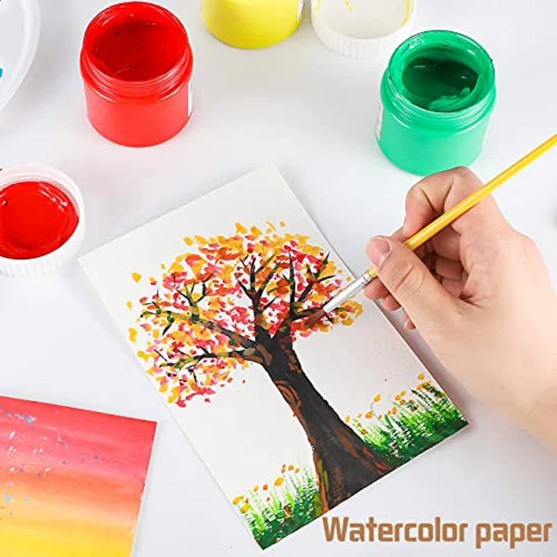 1Set 300GSM White Water Color Paper Watercolor Sketchbook For Kids Child Adults Artists Drawing(5 X 7 Inch)