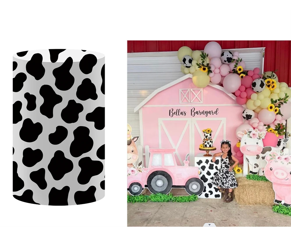 Крышки Цилиндров на ферму эластичный чехол-подставка с коровьим узором для дня