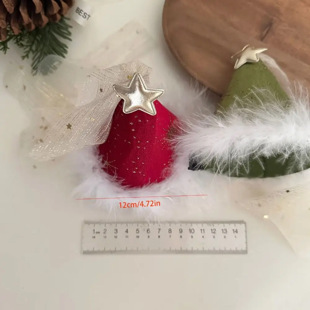 Веселый Рождественский декор красная рождественская шапка заколка для волос