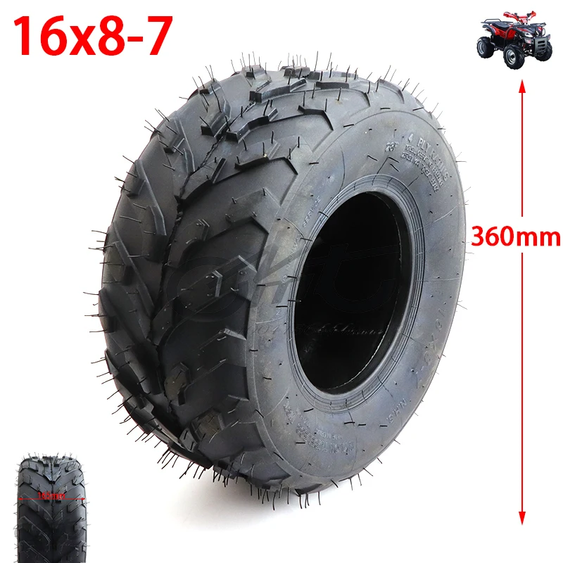

7-inch ATV Vacuum Tyre 16X8.00-7 16*8-7 Agricultural Vehicle Lawn Mower Wear-resistant Tubeless Tire