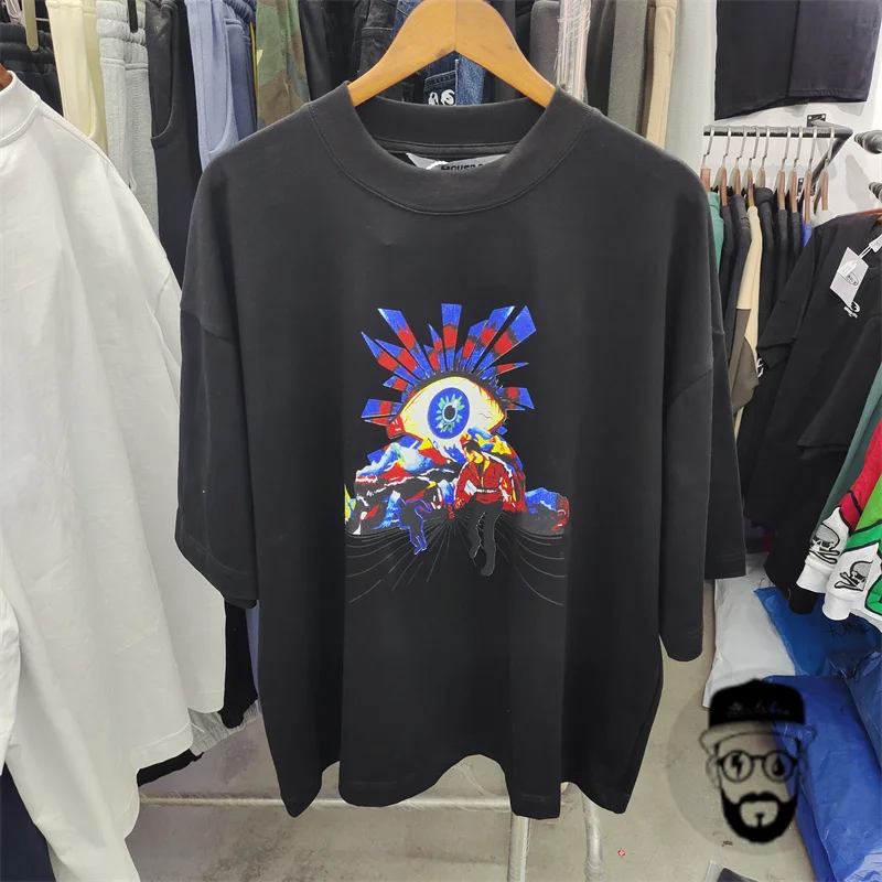 Футболка из чистого хлопка с принтом домик ошибки тяжелая Мужская и женская