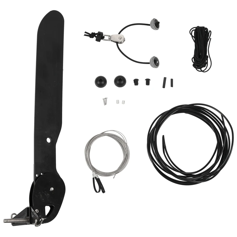 

Alloy Canoe Kayak Boat Tail Kayak Rudder Direction Foot Control Sailing Boat Parts Tool Kit Clip Buckle Thick Rope