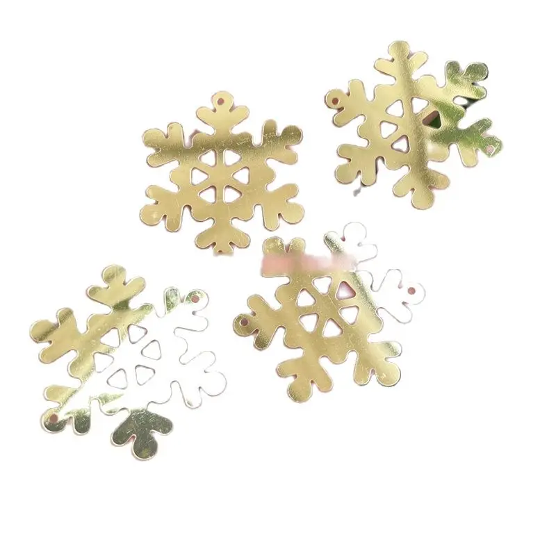 

500g DIY Earrings Jewelry Dance Clothes Bag Sewing Decorative Colorful Big 40mm Hollow Gold Silver Snowflake 2-Holes Sequins