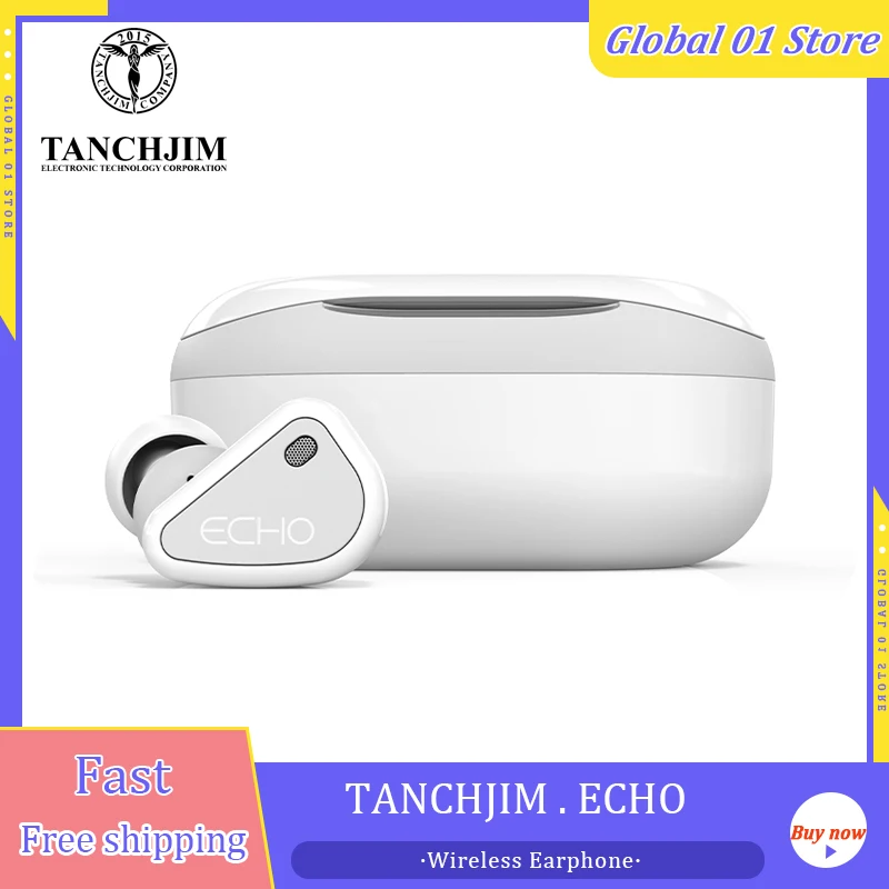 

TANCHJIM ECHO TWS True Wireless Earphones QCC3040 Bluetooth 5.2 Headset IEM APTX Adaptive IPX4 Waterproof HiFi Music Earbuds