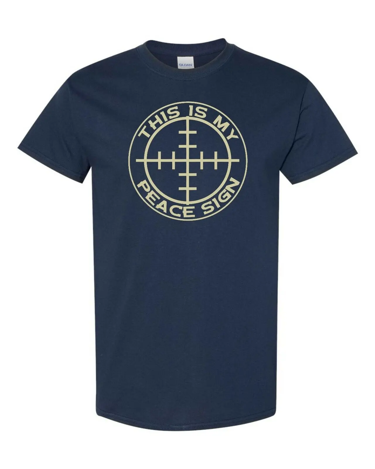 

This is My Peace Sign Second Amendment Sight Gun Rights Men's Tee Shirt 684