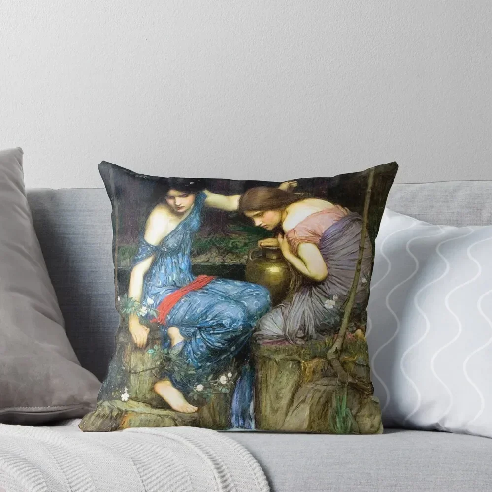 нимфы в поисках головы Орфея - Джон Уильям Вотхаус декоративная подушка