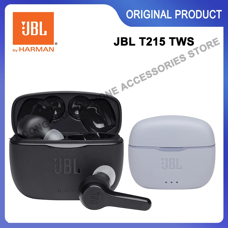 

Original JBL Tune 215 TWS Bluetooth True Wireless In Ear Headphones T215TWS Active Cancelling Noise Earbuds Gaming Earphones
