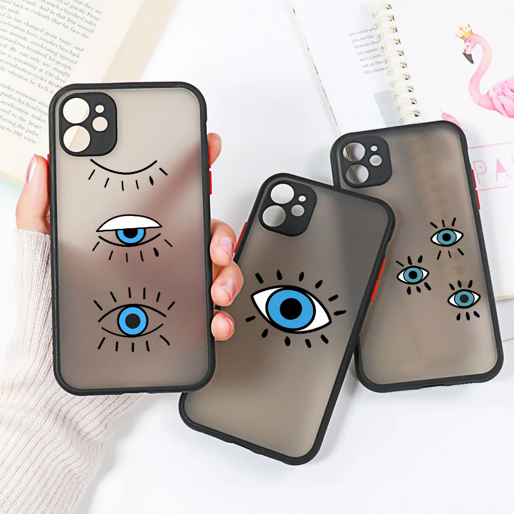 

Case For iPhone 11 Case Apple Fundas iPhone XR 12 13 Pro Max 7 8 Plus 6s X XS Max 12 Mini SE 2020 Lucky Eye Blue Evil Eye Covers