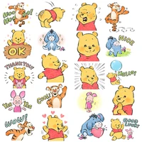 diy disney winnie the pooh patches iron on transfers for clothes heat transfer vinyl stickers for baby kids girls clothing decor