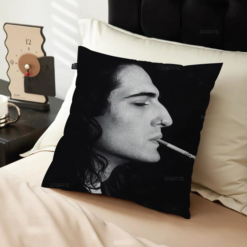 Maneskin Damiano David Pillow Gift Home Office Decoration Bedroom Sofa Car Cushion CoverPillow Case