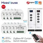 MoesHouse DIY ZigBee Смарт RF433 занавес модуль автоматического включения света для моторизованные шторы на роликах двигатель 2MQTT приложение Smart Life Alexa Google Home