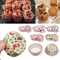 100pcs pastry tools party supplies baking mold cupcake diy muffin cup flower animal cake paper cups