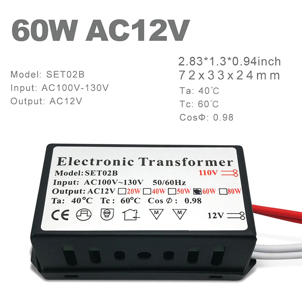 

Конвертер напряжения стандартный акриловый корпус с адаптером от 110 В до 12 В