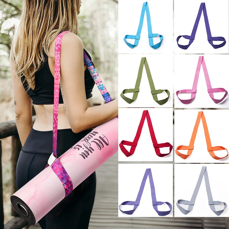 

Yoga Mat Strap Adjustable Shoulder Belt 150*3.8CM Sports Sling Shoulder Carry Belt Exercise Stretch Fitness Elastic Yoga Belt