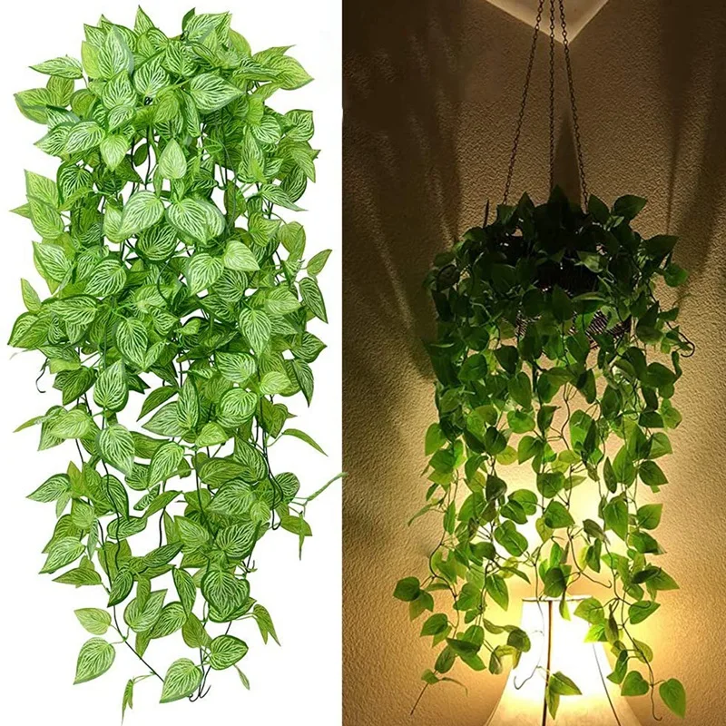 2 шт. искусственные подвесные растения искусственная лоза листья плюща гирлянда