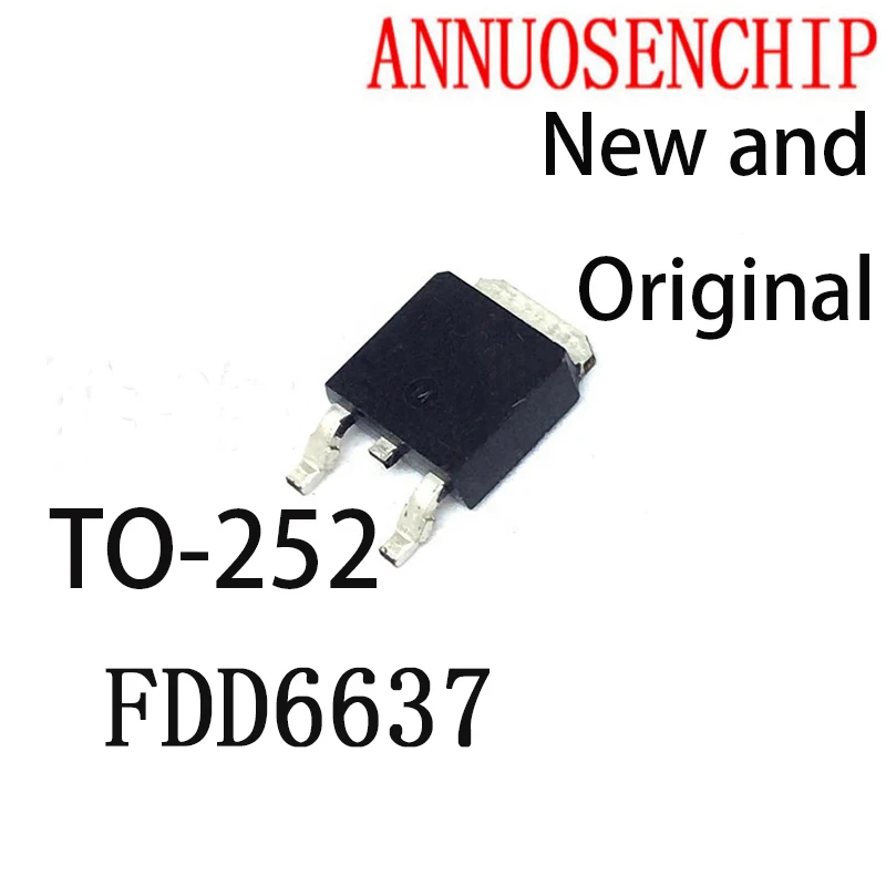 10PCS New And Original TO-252 6637 TO252 35V 55A FDD6637 | Integrated Circuits