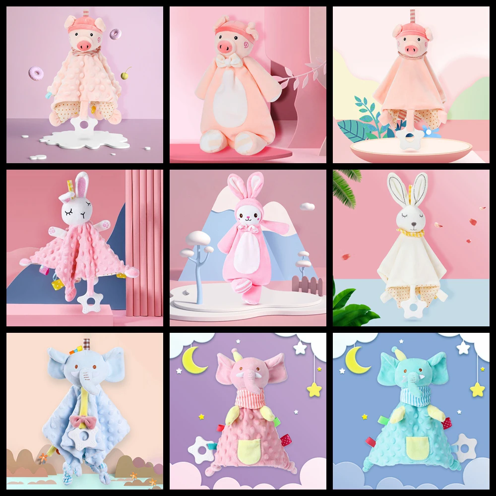 

20 Styles 30cm Hand Puppet Animal Toys Baby Educational Puppets Baby Comfort Towel For Kids Children Gifts