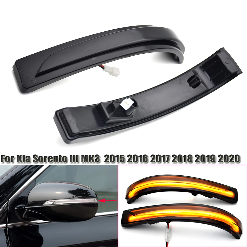 

For Kia Sorento III MK3 UM Prime 2015 2016 2017 2018 2019 2020 Sequential LED Dynamic Blinker Indicator Mirror Turn Light Signal