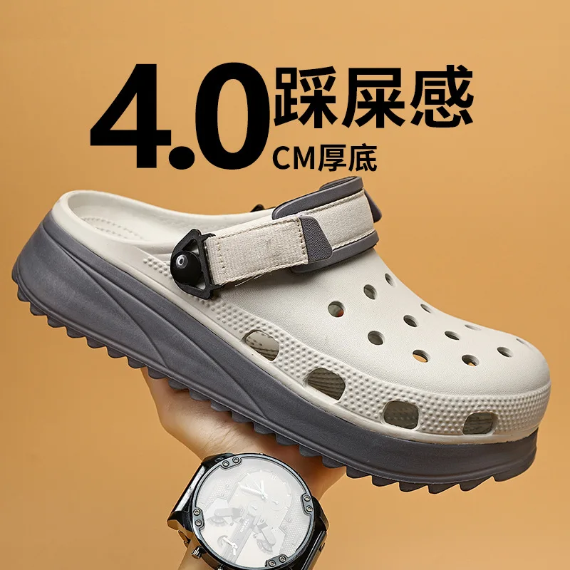 

Croc 2023 New Summer Slippers Men's Sandals Casual Flip Flops EVA Air Cushion Sandals Beach Outdoor Garden Male Slippers