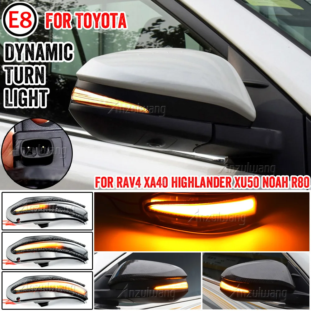 

Car Accessories For Toyota RAV4 XA40 Highlander XU50 Noah R80 Voxy Dynamic Turn Signal LED Rearview Mirror Indicator Light