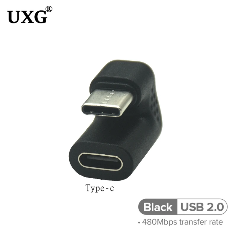 1pcs U-shape 5Gbps Up Down 180 Degree Angled USB 3.0 USB2.0 TYPE-C Usb-c 10Gbps M/F Adapter A Male To Female Extension Connector - купить по