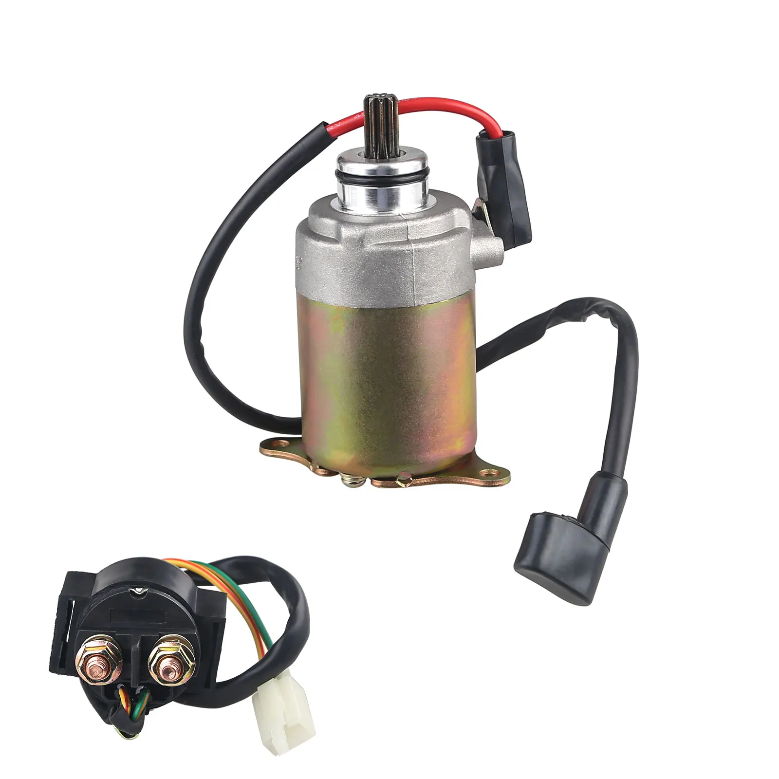 

9-зубчатый стартовый двигатель 12 В для двигателя GY6, 50 куб. См, 150 куб. См, 200 куб. См, 250 куб. См, 4-тактный вездеход, внедорожник, картинг, электрический мотоцикл