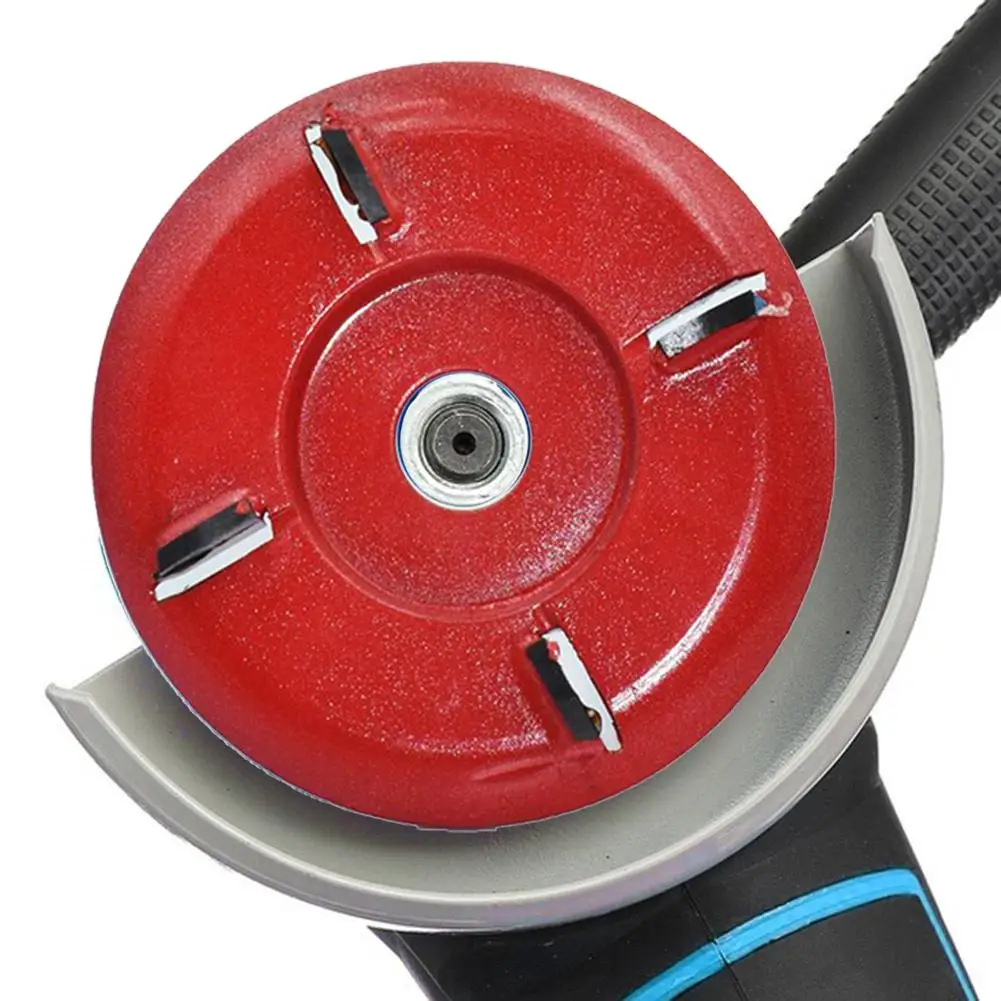 

Wood Carving Cutter Disc Woodworking Shovel Plate Sculpting Tool 4 Teeth Milling Attachment for 16mm Angle Grinder