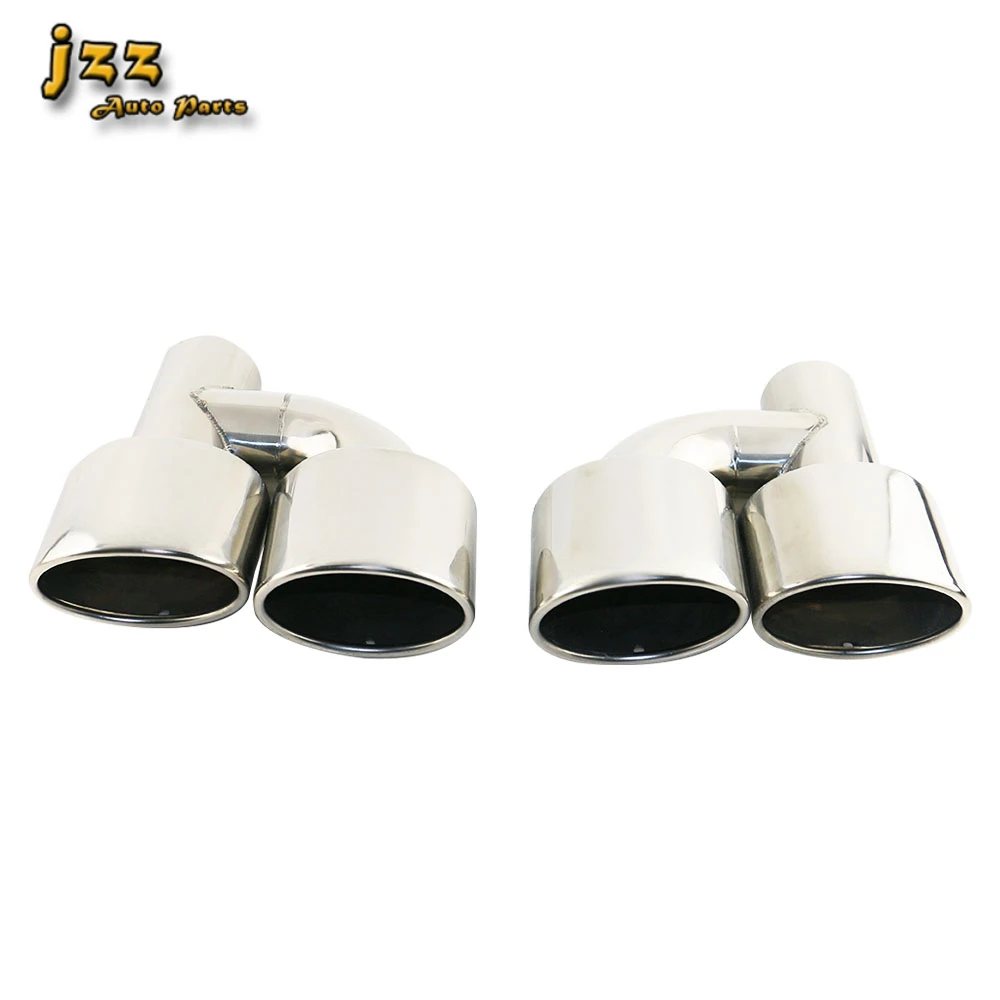 

1 пара автомобильных овальных наконечников выхлопной трубы 63 мм, впускной отверстие, хромированный, серебристый, нержавеющая сталь, 115*85 мм, двойные наконечники для выхлопной трубы для W204