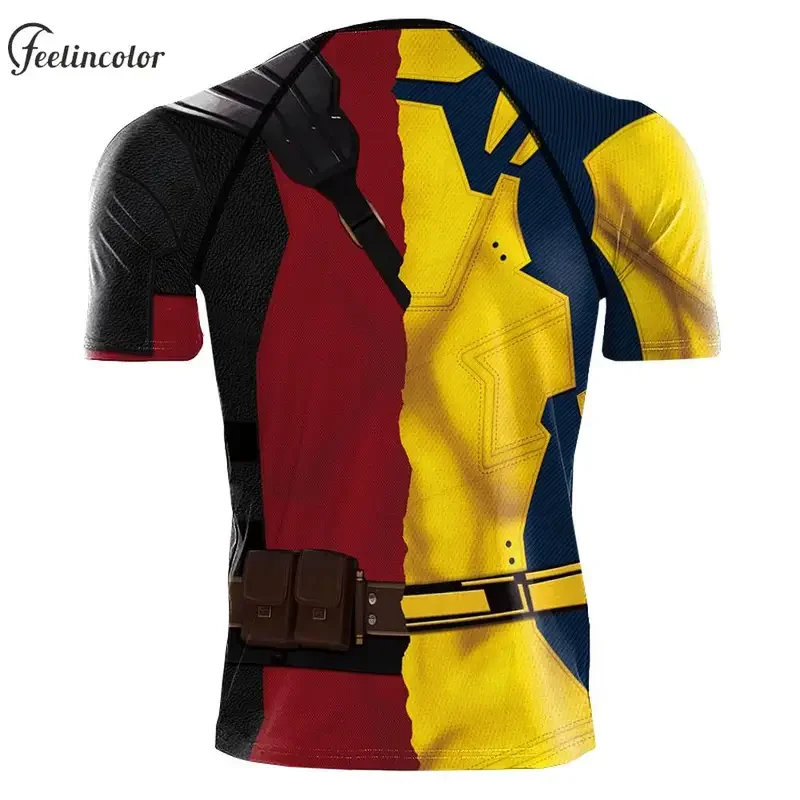 Футболка для косплея Росомаха Дэдпула топы на Хэллоуин компрессионная рубашка с