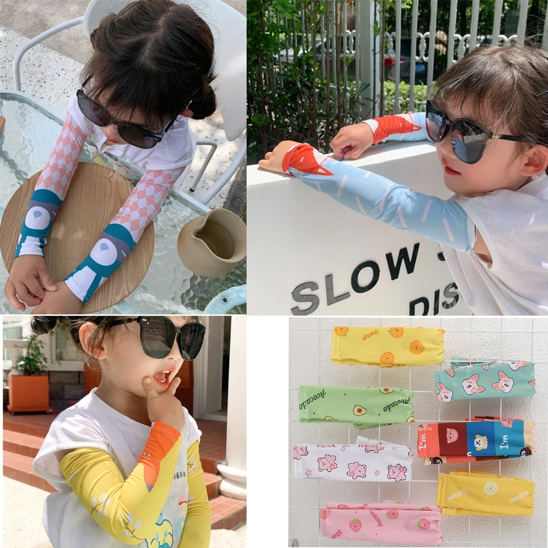 

Children's ice sleeve summer thin ice silk gloves girls' children Princess Baby sun protection arm ice sleeveAn ice sleeve fabri
