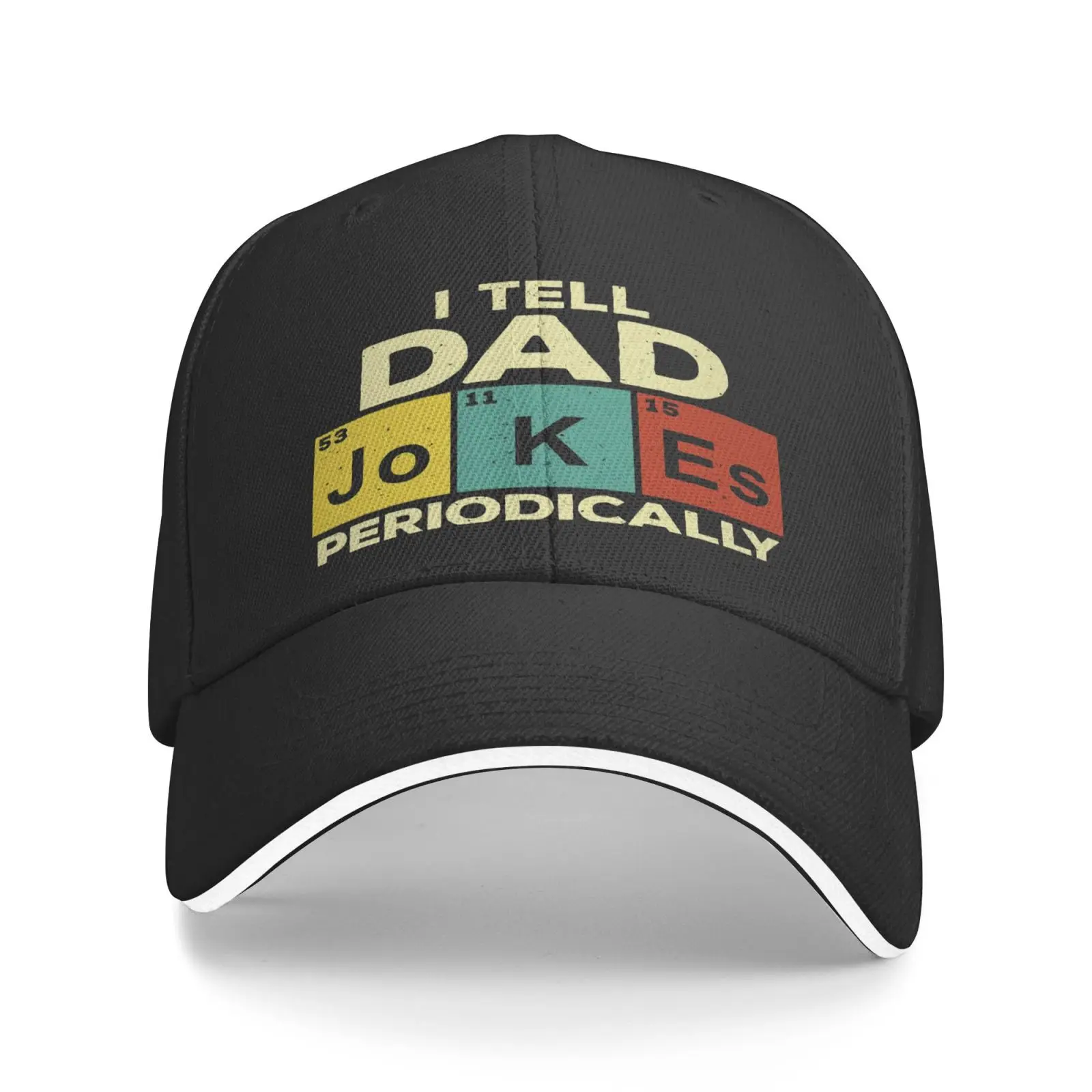 

I Tell Dad Jokes Periodically Fathers Men's Caps Cap Male Beach Cap Baseball Cap Men's Berets Satin Cap Hat Men Adventure Time