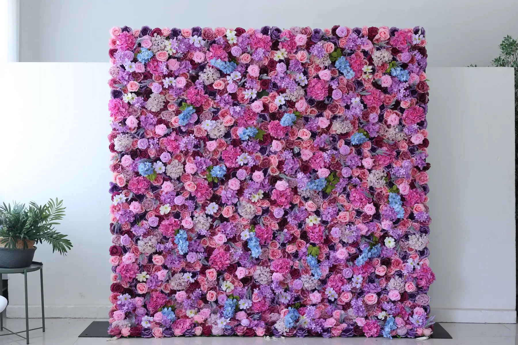 Фиолетовая розовая и голубая серия гортензий роскошная 3D катящаяся цветочная