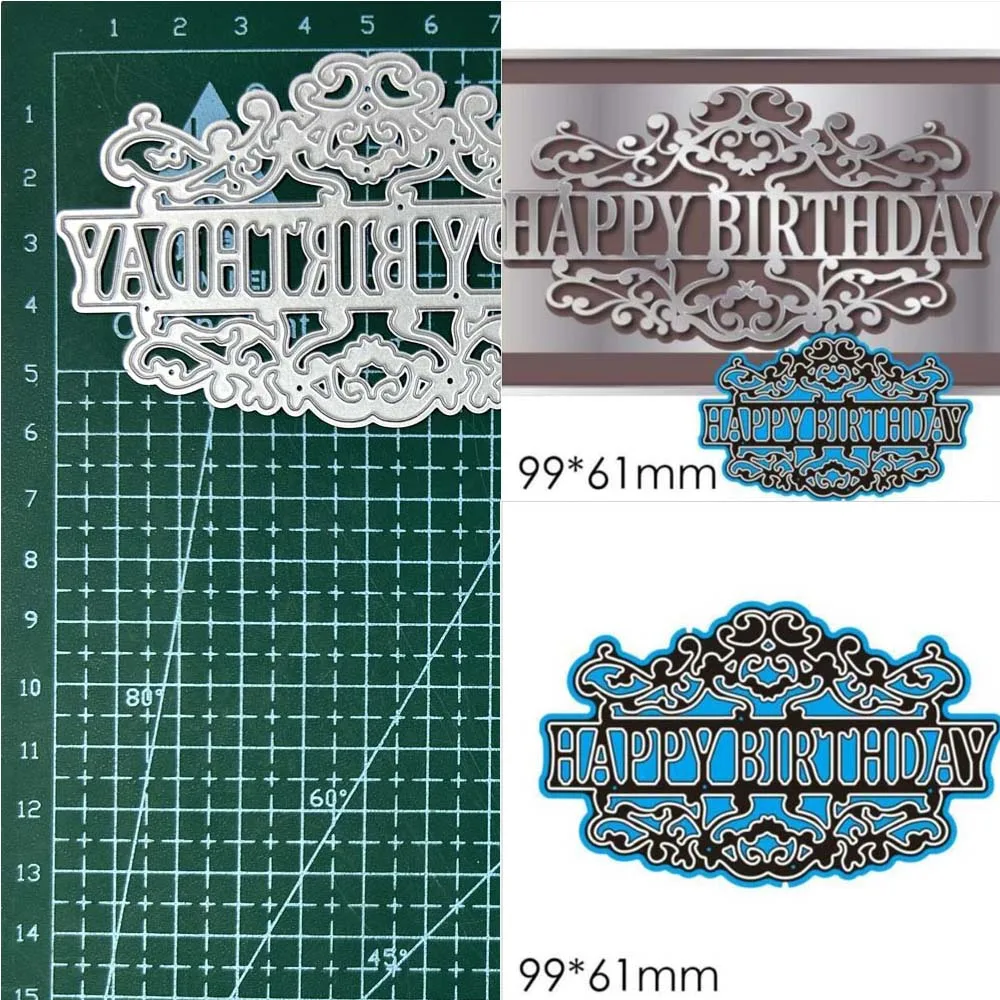 

Форма для тиснения Lacy «С Днем Рождения», металлические пресс-формы для рукоделия, декор «сделай сам», скрапбукинг, изготовление альбомов и открыток