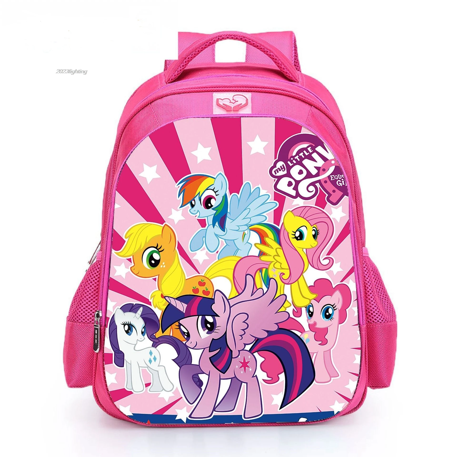 Фото Рюкзак My Little Pony, розовый, для девочек младшего школьного возраста, с мультяшным рисунком, ортопедический, облегчающий нагрузку, милые детские ранцы №1